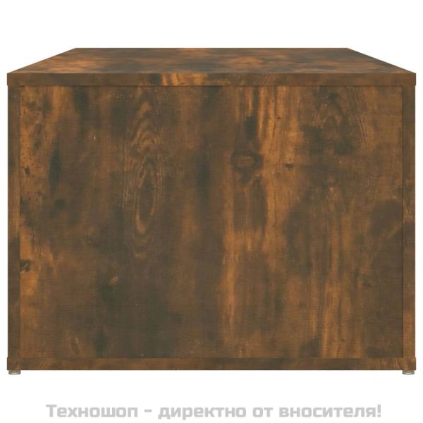 Кафе маса, опушен дъб, 100x50x36 см, инженерно дърво