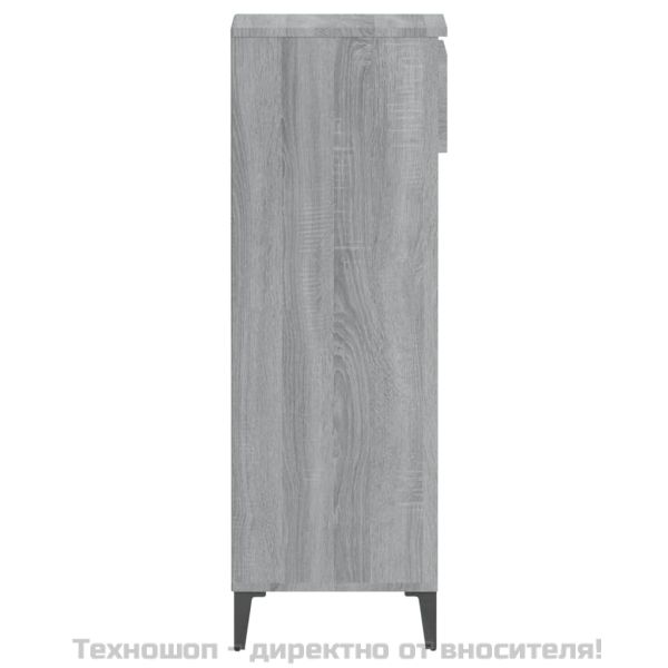 Етажерка за обувки, сив сонома, 40x36x105 см, инженерно дърво
