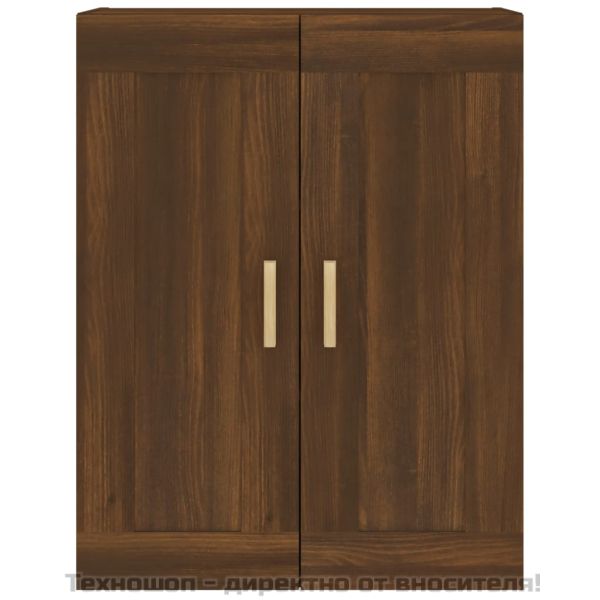 Стенен шкаф, Кафяв дъб, 69,5x32,5x90 см, инженерно дърво