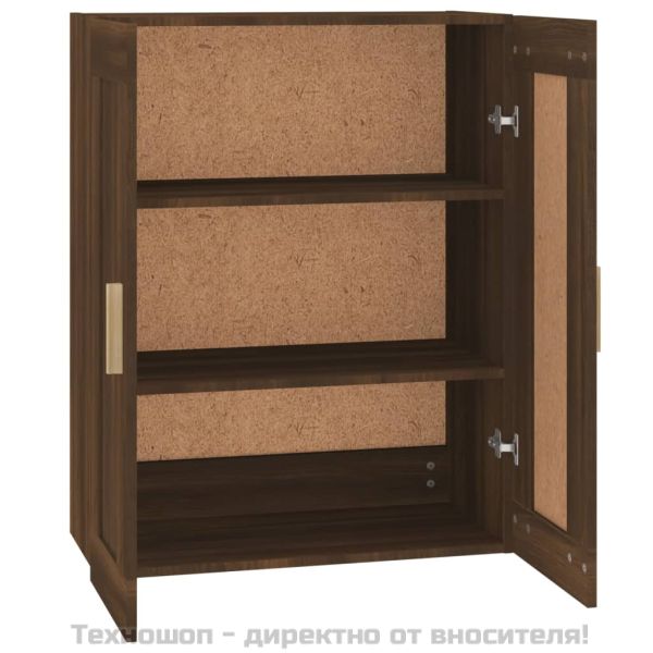 Стенен шкаф, Кафяв дъб, 69,5x32,5x90 см, инженерно дърво