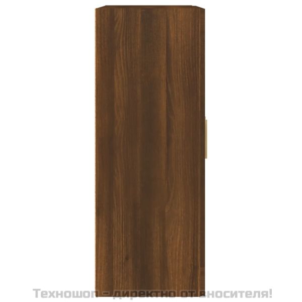 Стенен шкаф, Кафяв дъб, 69,5x32,5x90 см, инженерно дърво