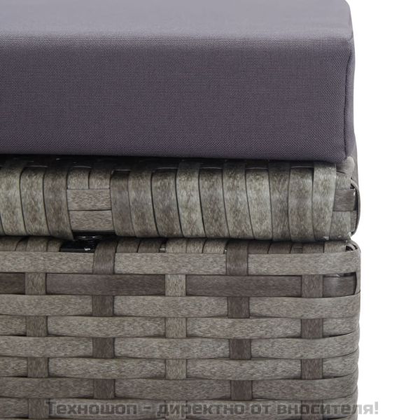 Градински трапезен комплект 13 части полиратан акация антрацит