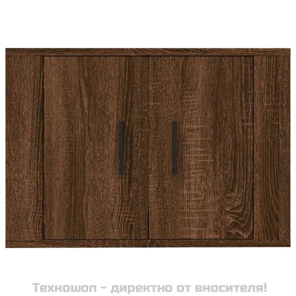 ТВ шкаф за стенен монтаж, кафяв дъб, 57x34,5x40 см