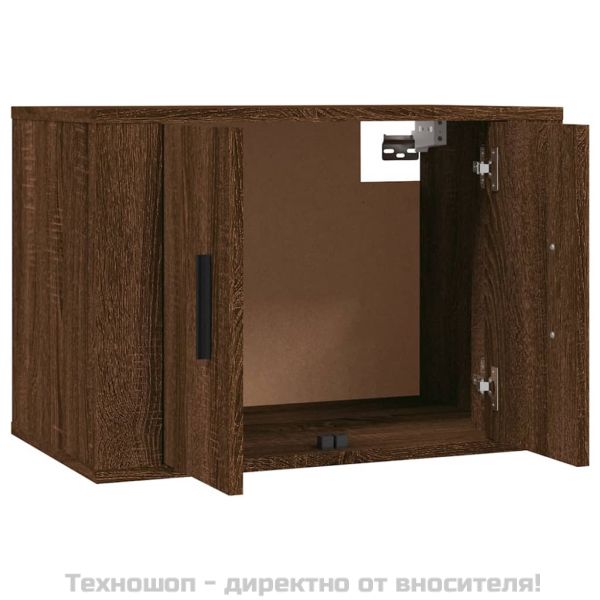 ТВ шкаф за стенен монтаж, кафяв дъб, 57x34,5x40 см