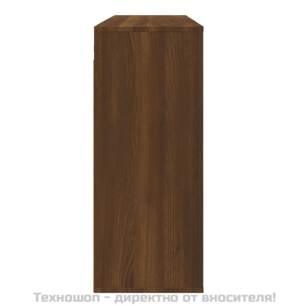Стенен шкаф, кафяв дъб, 80x33x80 см, инженерно дърво