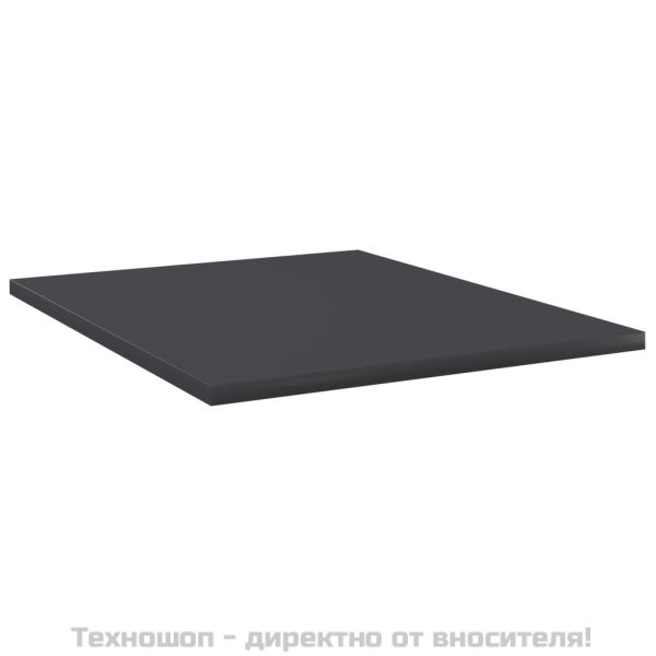 Рафтове за етажерка, 8 бр, сиви, 40x50x1,5 см, инженерно дърво