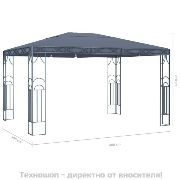 Шатра, 400x300 см, антрацит