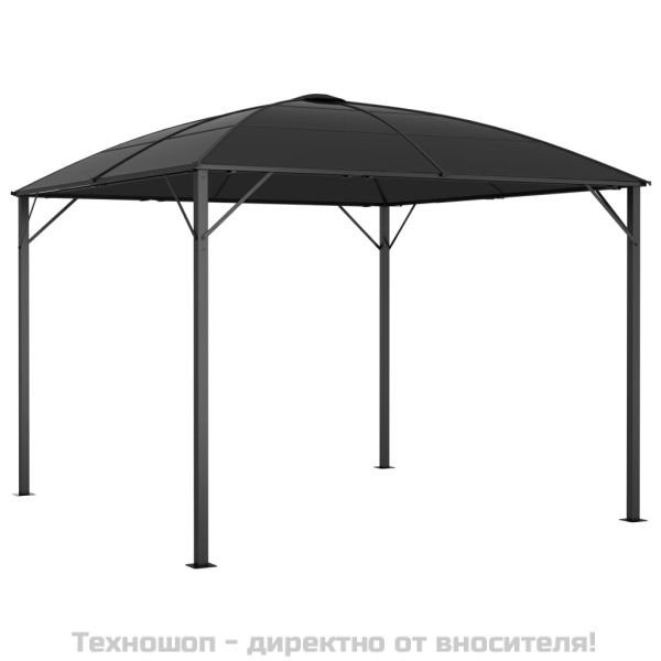 Градинска шатра със завеси, 300x300x265 см, антрацит
