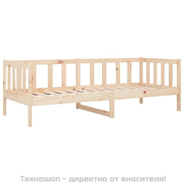 Дневно легло без матрак, 80x200 см, борово дърво масив