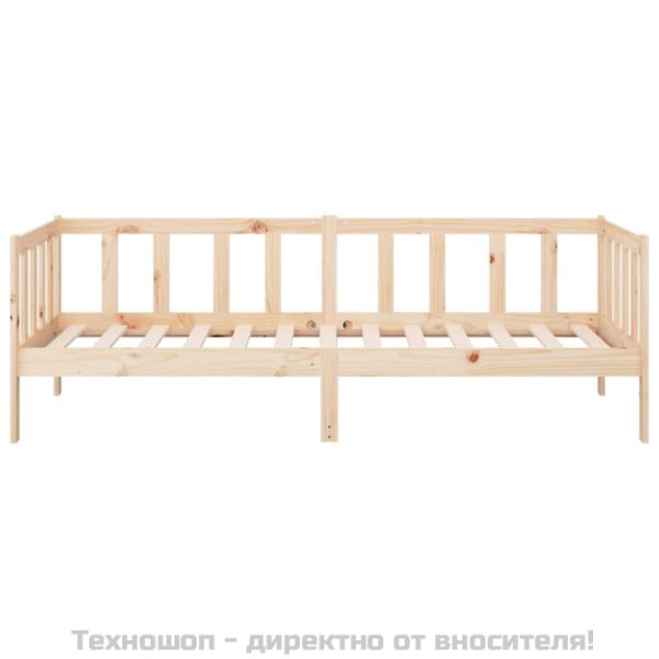 Дневно легло без матрак, 80x200 см, борово дърво масив