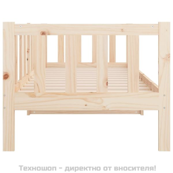 Дневно легло без матрак, 80x200 см, борово дърво масив