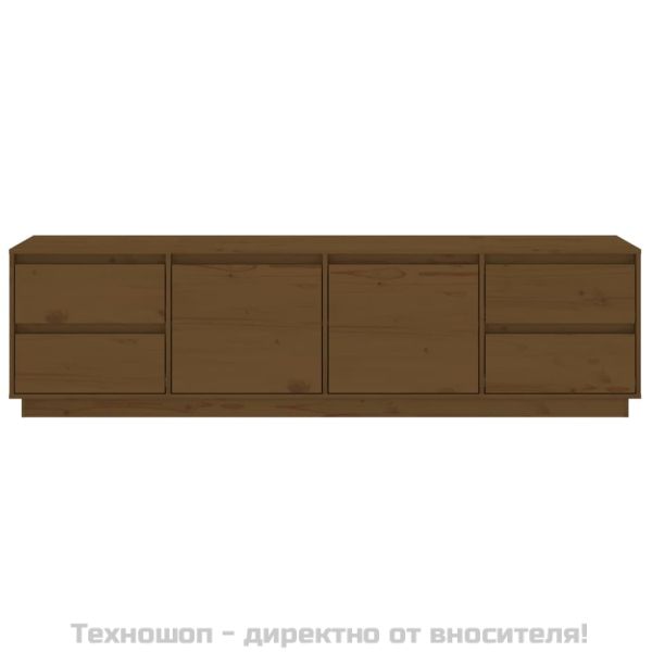 ТВ шкаф, меденокафяв, 176x37x47,5 см, бор масив