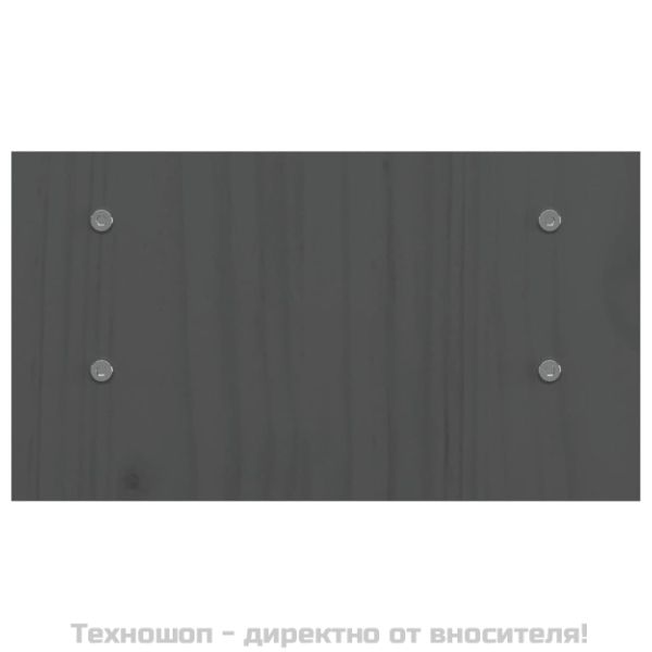Поставка за монитор, сива, 50x27x15 см, бор масив
