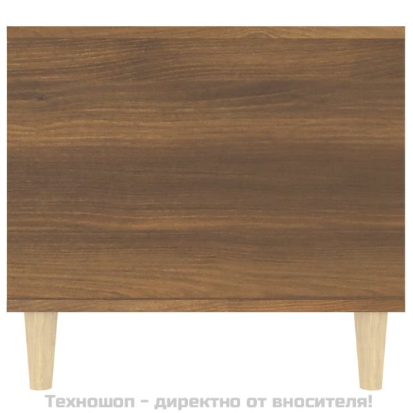 Маса за кафе, кафяв дъб, 90x49x45 см, инженерно дърво