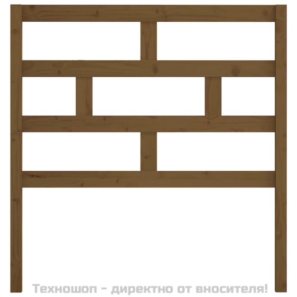 Горна табла за легло, меденокафява, 81x4x100 см, бор масив