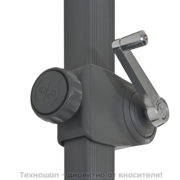 Конзолен градински чадър с алуминиев прът, таупе, 300 см