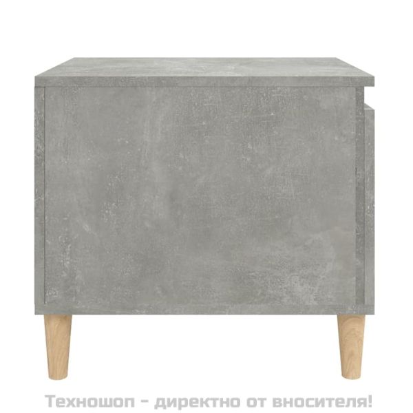 Кафе маса, бетонно сива, 100x50x45 см, инженерно дърво