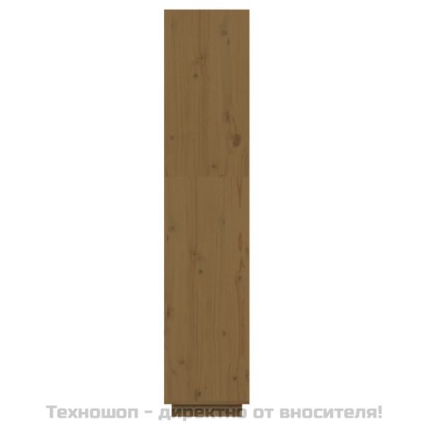 Библиотека/разделител за стая, меденокафява, 40x35x167 см, бор