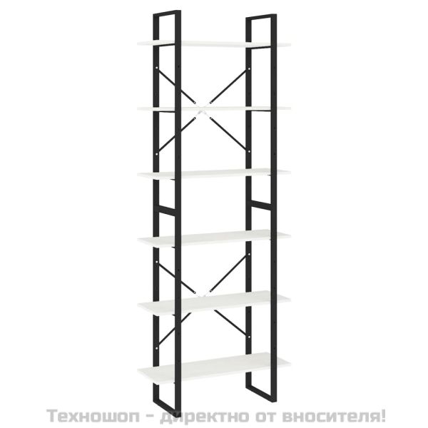 Висок шкаф, бял, 80x30x210 см, борово дърво масив