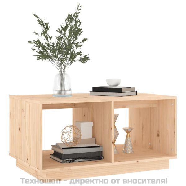 Кафе маса, 80x50x40 см, борово дърво масив