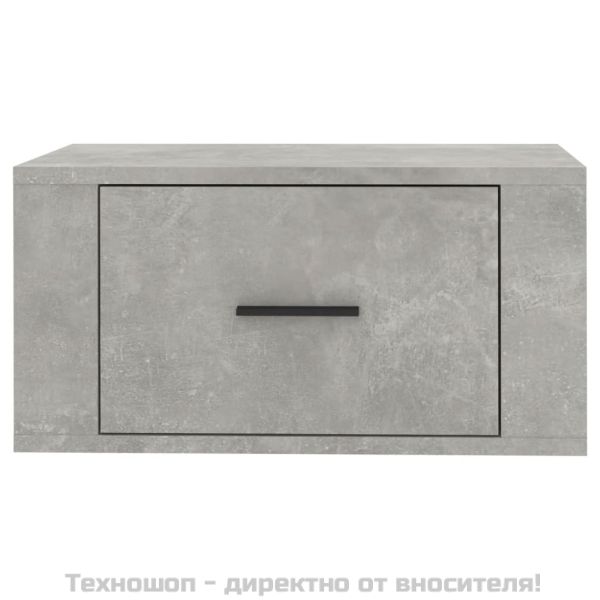 Нощни шкафчета за стенен монтаж 2 бр бетонно сиви 50x36x25 см