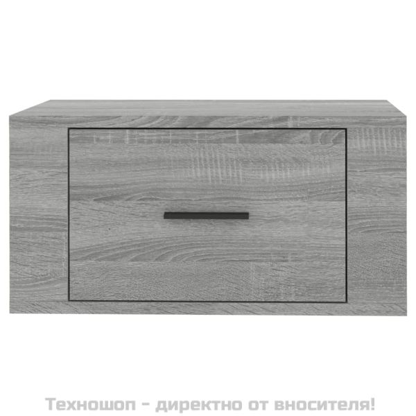 Нощни шкафчета за стенен монтаж, 2 бр, сив сонома, 50x36x25 см