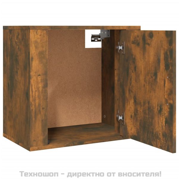 Нощни шкафчета за стенен монтаж, 2 бр, опушен дъб, 50x30x47 см