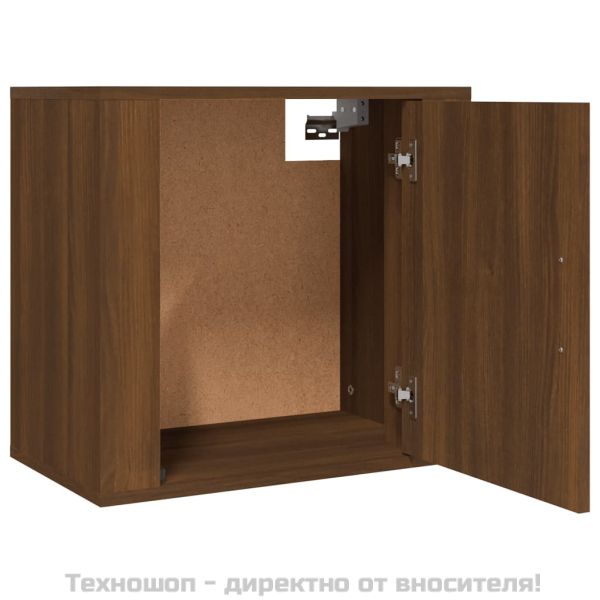 Нощни шкафчета за стенен монтаж, 2 бр, кафяв дъб, 50x30x47 см
