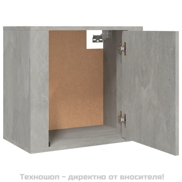Нощни шкафчета за стенен монтаж 2 бр бетонно сиви 50x30x47 см