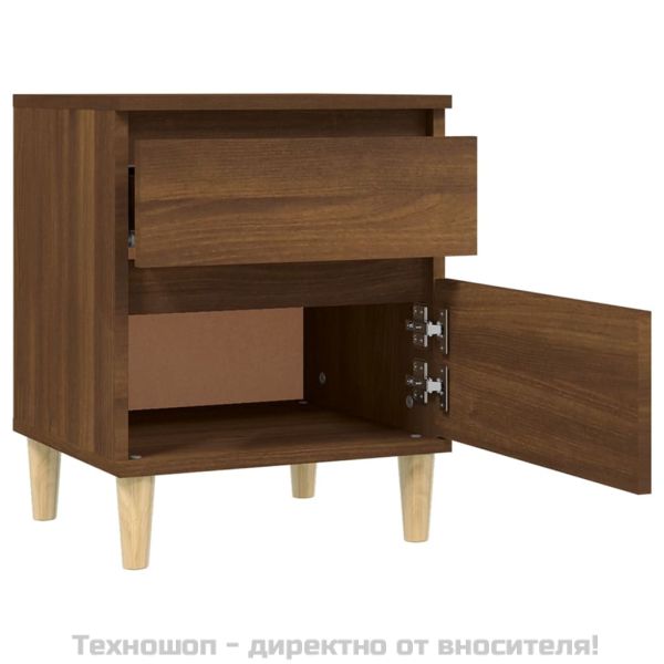 Нощни шкафчета, 2 бр, кафяв дъб, 40x35x50 см