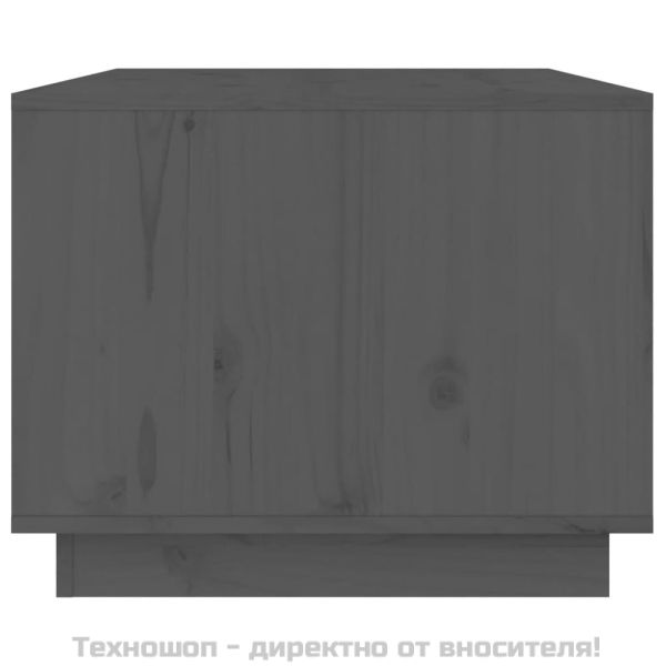Кафе маса, сива, 80x50x40 см, борово дърво масив