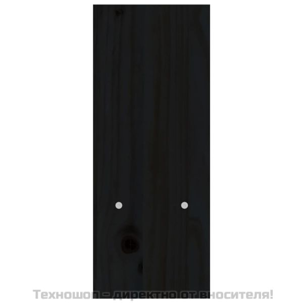 Поставка за монитор, черна, (39-72)x17x43 см, бор масив