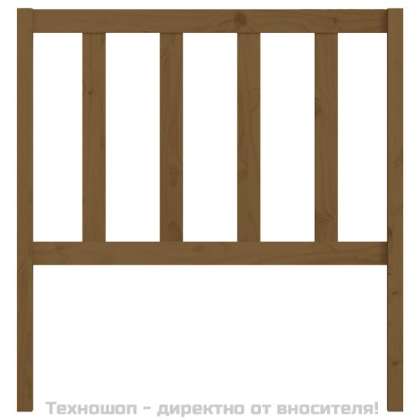 Горна табла за легло, меденокафява, 96x4x100 см, бор масив