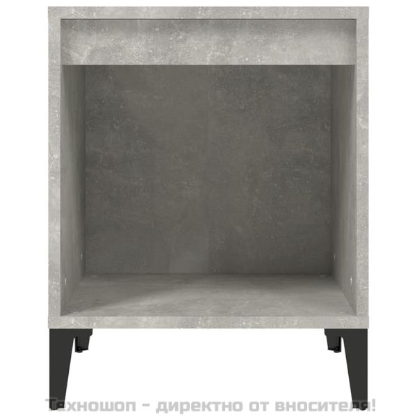 Нощни шкафчета, 2 бр, бетонно сиво, 40x35x50 см