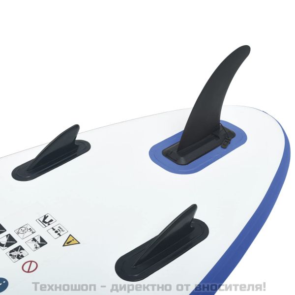 Стендъп падъл борд SUP сърфборд, надуваем, синьо и бяло