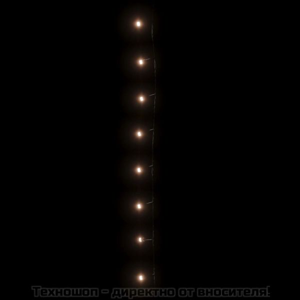 Светещ стринг с 600 LED 60 м 8 светлинни ефекта IP44 топло бял