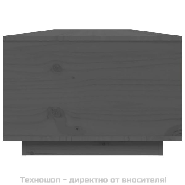 Кафе маса, сива, 80x50x35,5 см, борово дърво масив