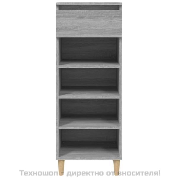 Шкаф за обувки, сив сонома, 40x36x105 см, инженерно дърво