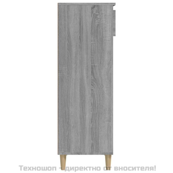 Шкаф за обувки, сив сонома, 40x36x105 см, инженерно дърво