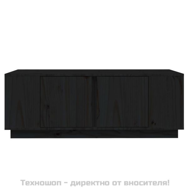 Кафе маса, черно, 110x50x40 см, бор масив