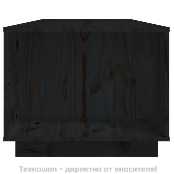 Кафе маса, черно, 110x50x40 см, бор масив