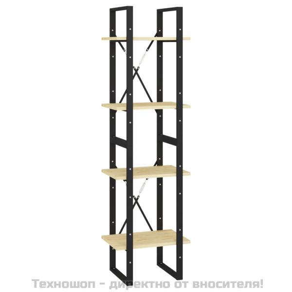 4-етажна библиотека, 40x30x140 см, борово дърво масив