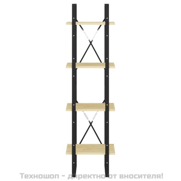 4-етажна библиотека, 40x30x140 см, борово дърво масив