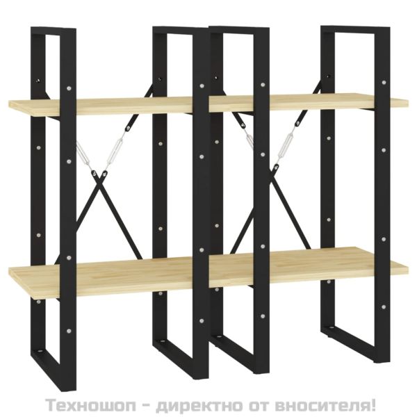 4-етажна библиотека, 40x30x140 см, борово дърво масив