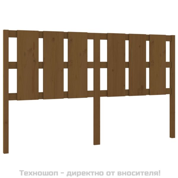 Горна табла за легло, меденокафява, 165,5x4x100 см, бор масив