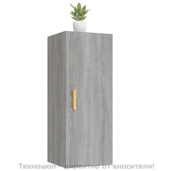 Стенен шкаф, сив сонома, 34,5x34x90 см, инженерно дърво
