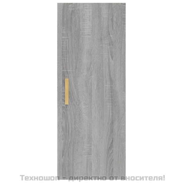 Стенен шкаф, сив сонома, 34,5x34x90 см, инженерно дърво