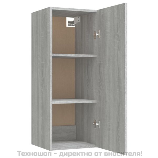 Стенен шкаф, сив сонома, 34,5x34x90 см, инженерно дърво