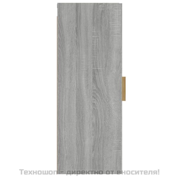 Стенен шкаф, сив сонома, 34,5x34x90 см, инженерно дърво