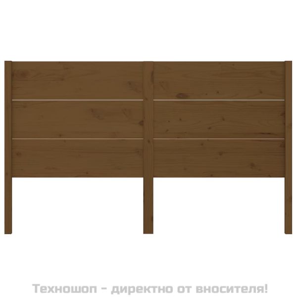 Табла за спалня, меденокафява, 126x4x100 см, бор масив